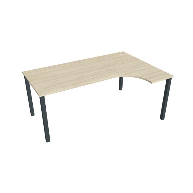 [ON018212] Work desk Uni, ergo, left, 180x75.5x120 cm, agate/black