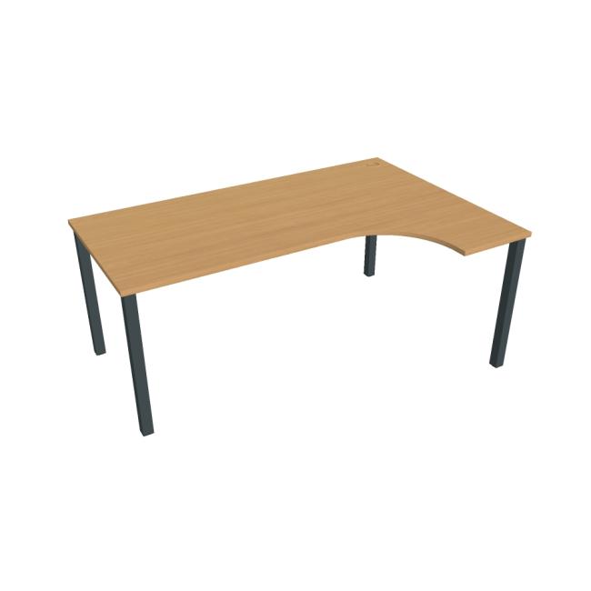 [ON018222] Work desk Uni, ergo, left, 180x75.5x120 cm, beech/black
