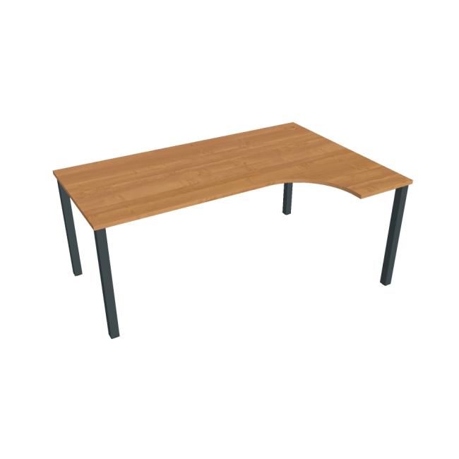 Work desk Uni, ergo, left, 180x75.5x120 cm, alder/black