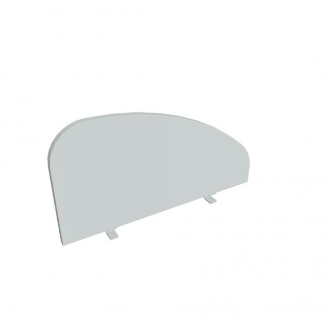[ON075080] Hobis screen for the edge of the table, round, 80 cm, gray
