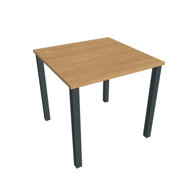 Uni work table, 80x75.5x80 cm, oak/black