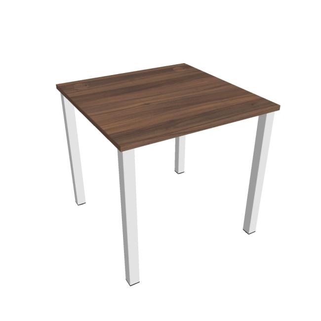 Uni work table, 80x75.5x80 cm, walnut/white