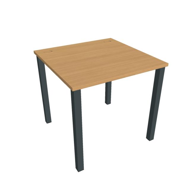 Uni work table, 80x75.5x80 cm, beech/black