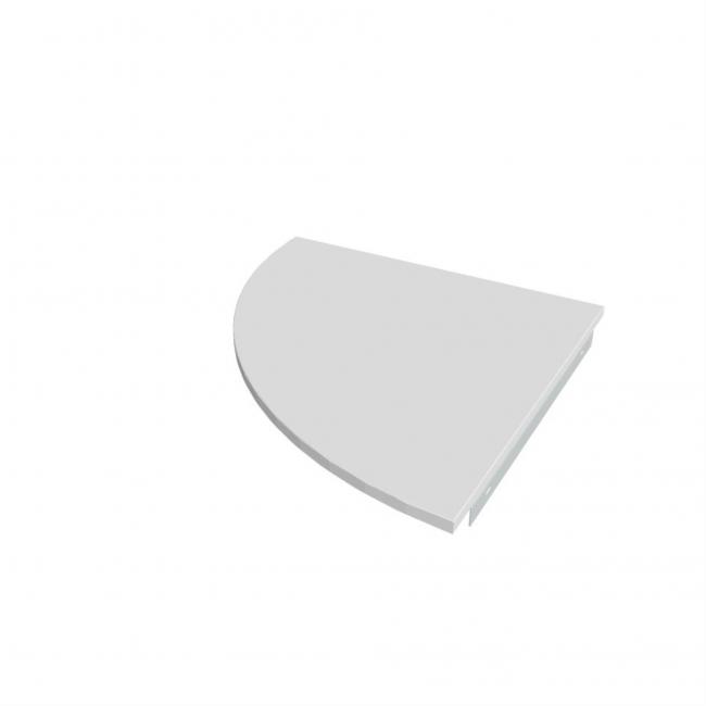 Additional Gate table, left, 80x80 cm, white