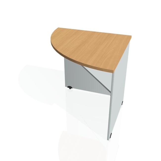 Additional table Gate, left, 80x75.5x80 cm, beech/grey