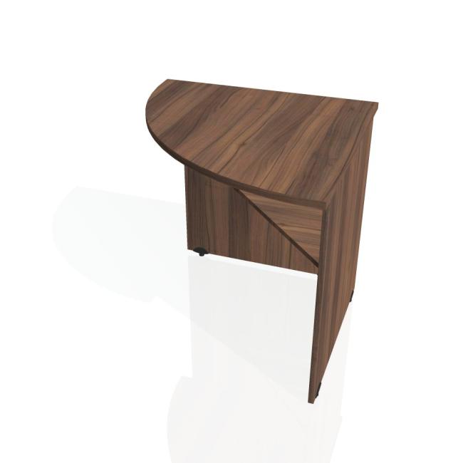 Additional table Gate, left, 80x75.5x80 cm, walnut/walnut