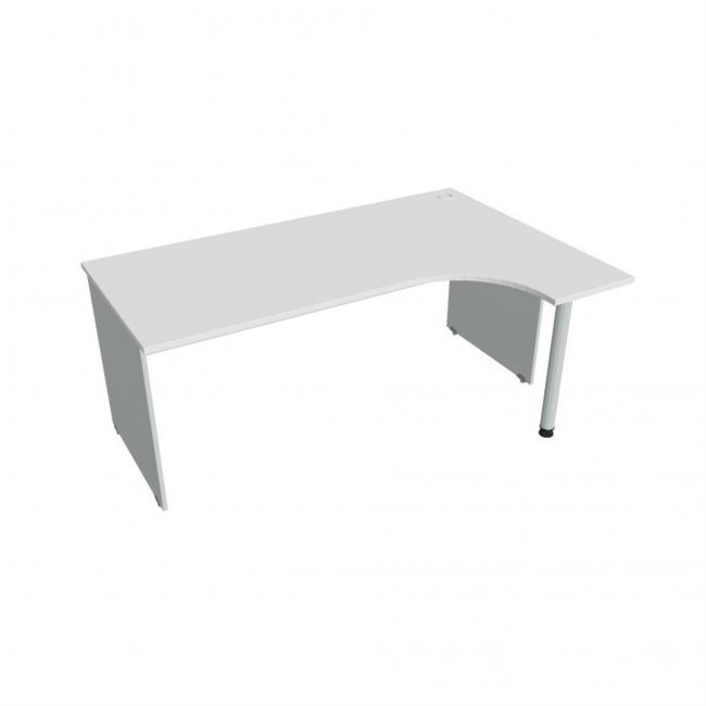 Gate desk, ergo, left, 180x75.5x120 cm, white/grey