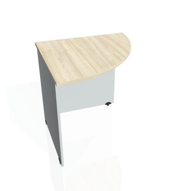 Prídavný stolík Brána pravá, 80x75,5x80 cm, agát/sivá