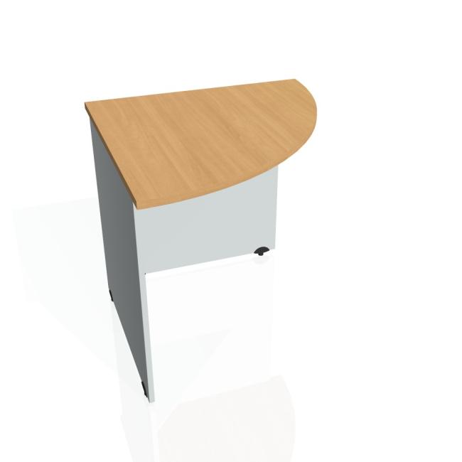 Prídavný stôl Gate, pravý, 80x75,5x80 cm, buk/sivá