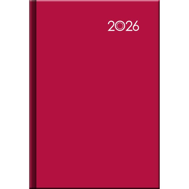 FALCON týždenný diár A5 14,2 x 20,4 cm červený 2026