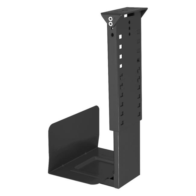 Závesný nosič PC Rack, 20-30x39-59x24 cm (šxvxh), čierny