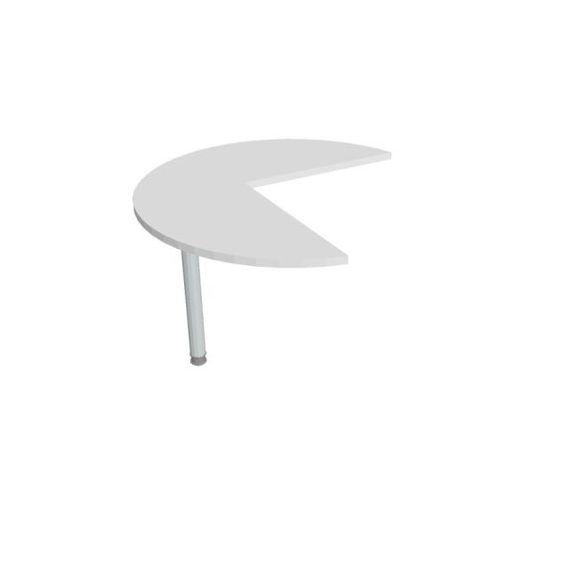 Additional table Flex, left, 100.0x75.5x(60x60) cm, white/metal