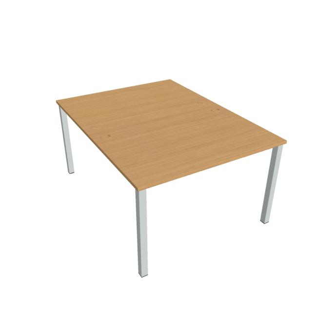 [ON112024] Uni work table, double, 120x75.5x160 cm, beech/white