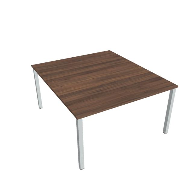 [ON114073] Uni work table, double, 140x75.5x160 cm, walnut/grey