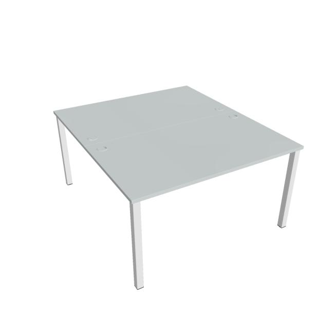 [ON114084] Uni work table, double, 140x75.5x160 cm, grey/white