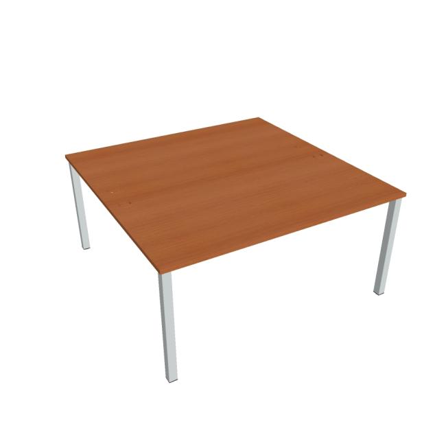 [ON116053] Uni work table, double, 160x75.5x160 cm, cherry/grey