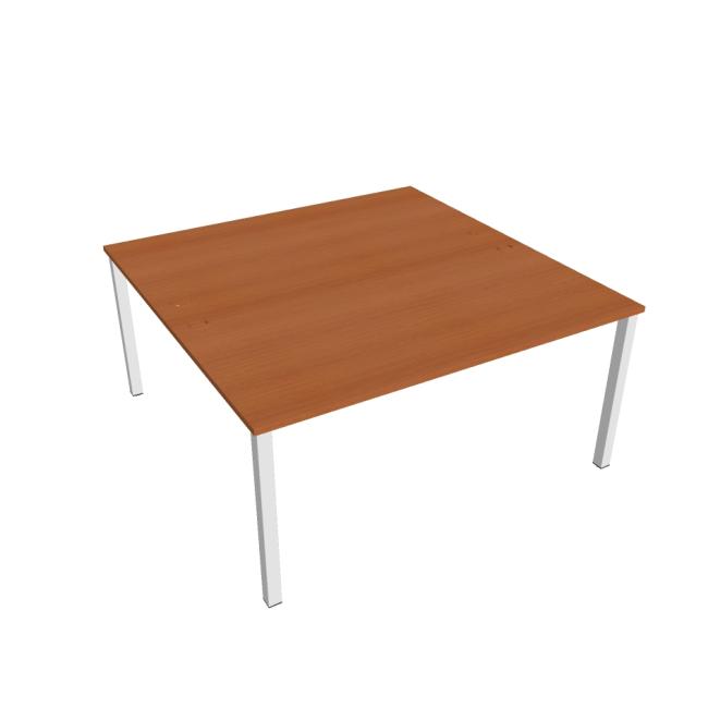 Uni work table, double, 160x75.5x160 cm, cherry/white