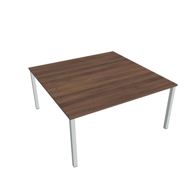 [ON116073] Uni work table, double, 160x75.5x160 cm, walnut/grey