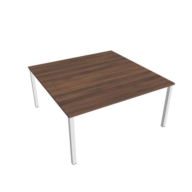[ON116074] Uni work table, double, 160x75.5x160 cm, walnut/white