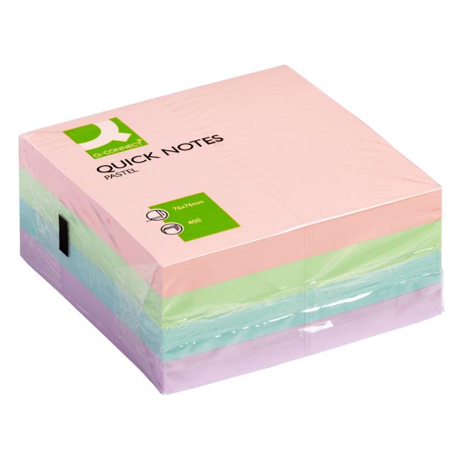 [QC001347] Self-adhesive pad Q-CONNECT 76x76 mm, 400 l, pastel