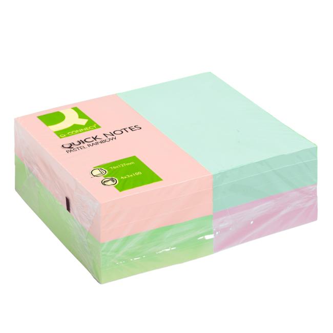 Self-adhesive note pad Q-CONNECT 127x76 iridescent