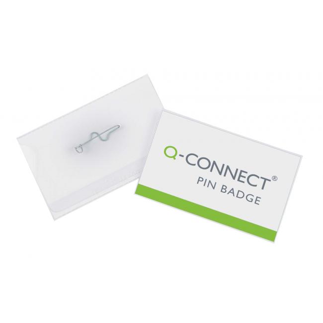 Tag with pin Q-CONNECT 90x54mm 50 pcs