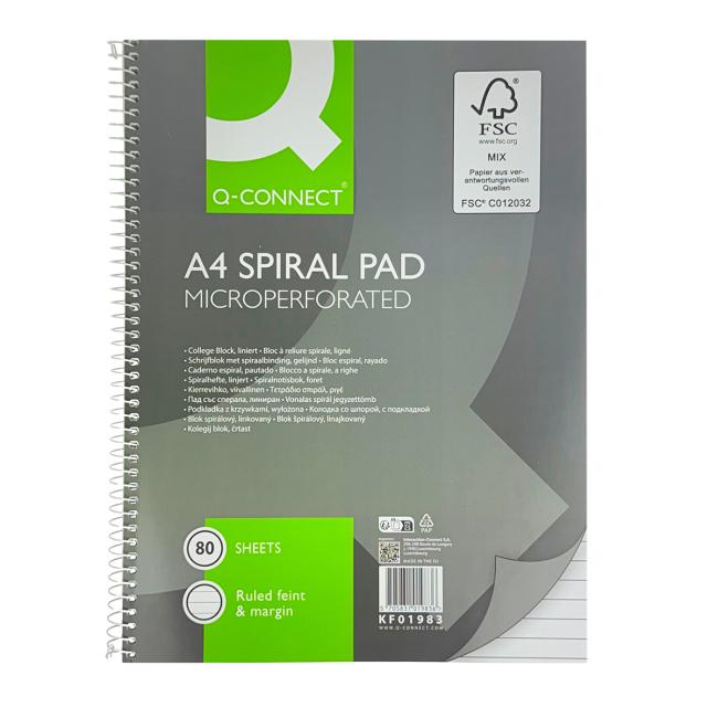 [QC001983] Block College Q-CONNECT A4, 80 sheets, ruled