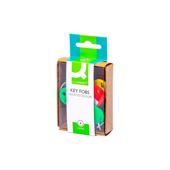 [QC002036] Name tags for keys Q-CONNECT mix colors 6 pcs