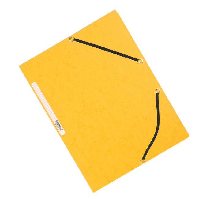 Smooth cardboard packaging with Q-CONNECT yellow rubber band
