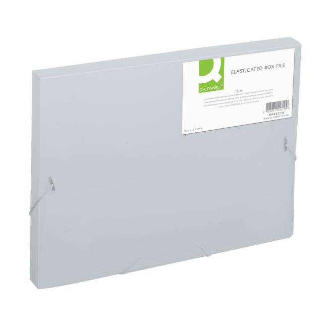 [QC002310] Plastový box s gumičkou Q-CONNECT mliečny