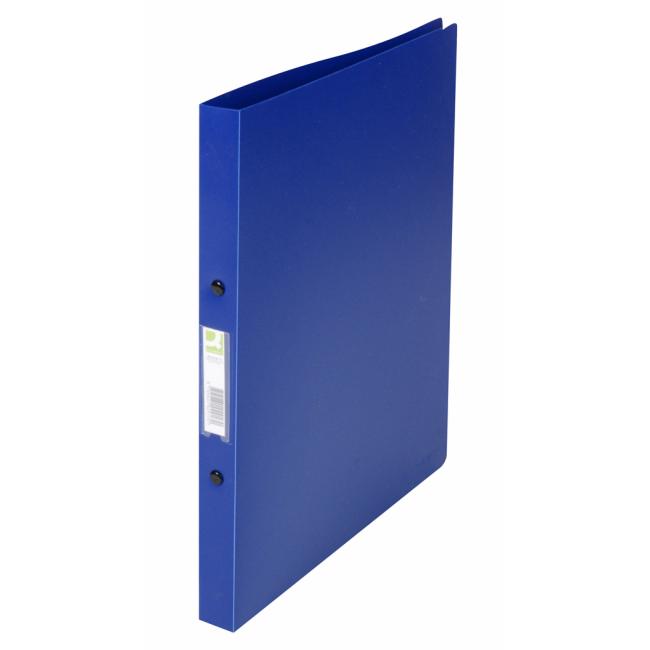 Binder 2-ring Q-CONNECT all-plastic 1.6cm dark blue