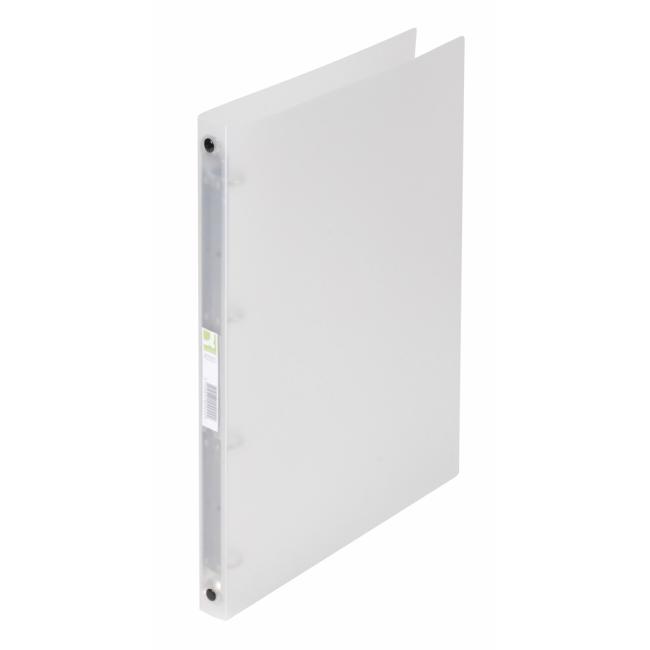 [QC002922] Zakladač 4-krúžkový Q-CONNECT celoplastový 1,6cm transparentný mliečny