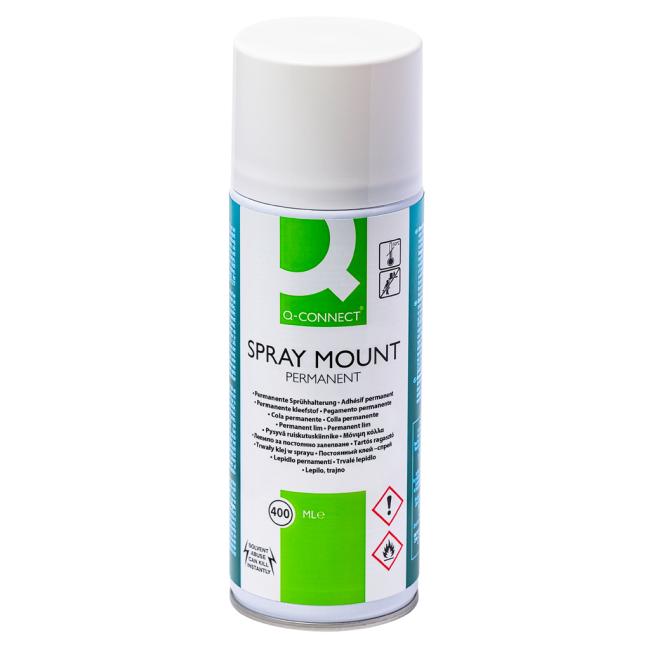 [QC011026] Glue in spray Q-CONNECT Quick Mount 400ml permanent