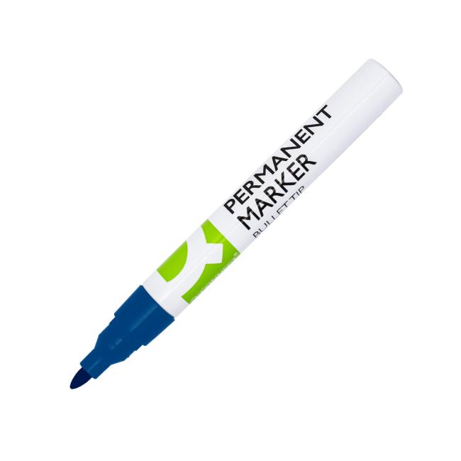 Permanent marker Q-CONNECT aluminum body, round blue tip