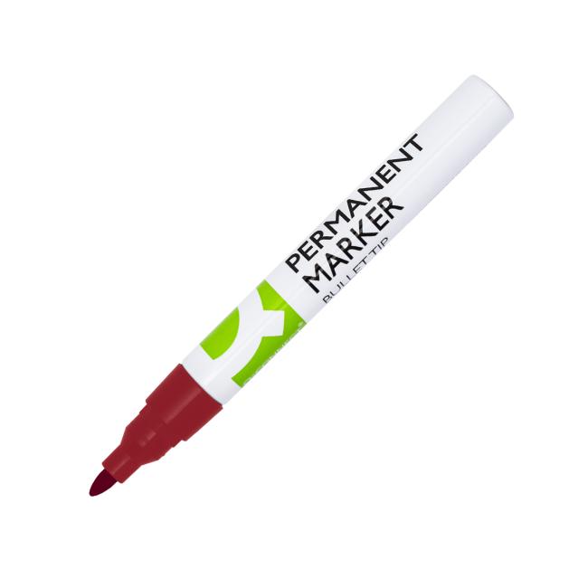 Q-CONNECT permanent marker, aluminum body, red round tip