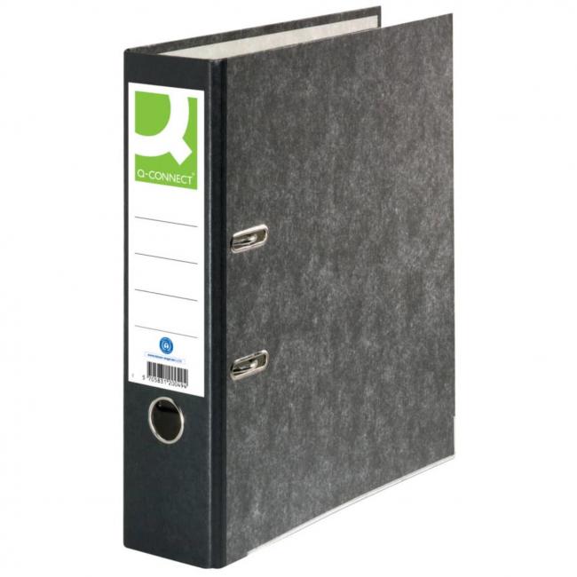 Q-CONNECT marble lever filer 7.5 cm black