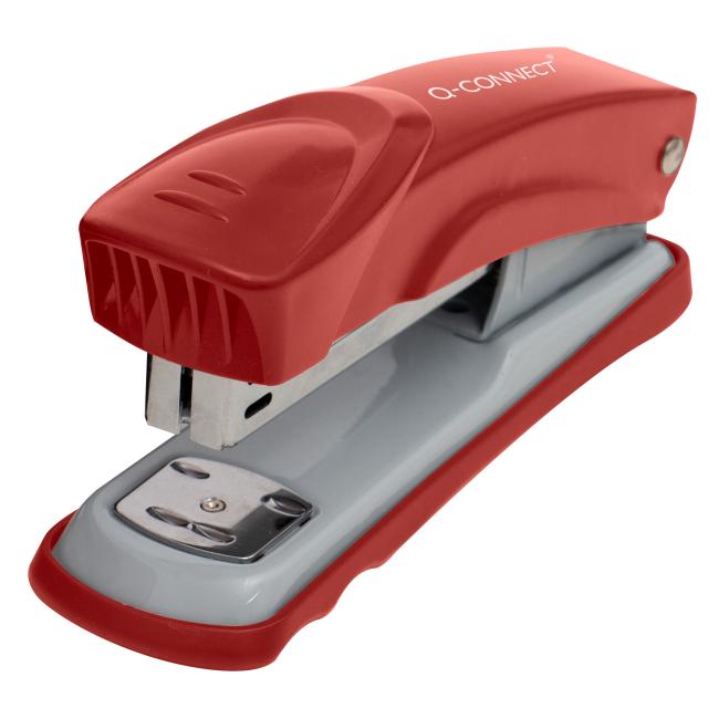 Q-CONNECT stapler with ABS plastic cover red/grey 20 sheets