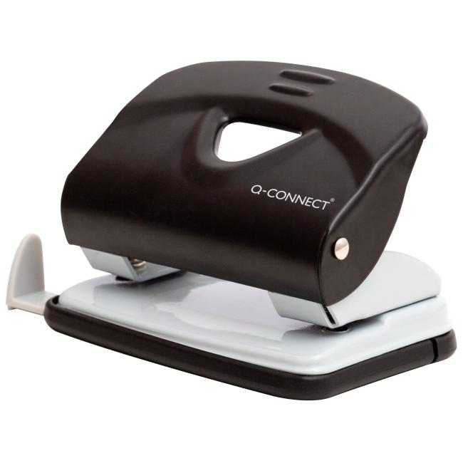 Q-CONNECT hole punch for 20 sheets black/grey