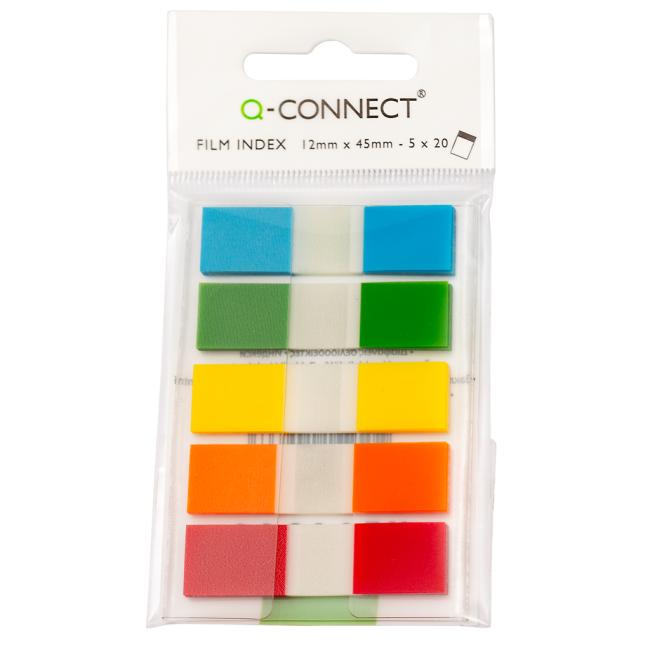 Q-CONNECT foil bookmarks 12x43mm, 5x26 cards