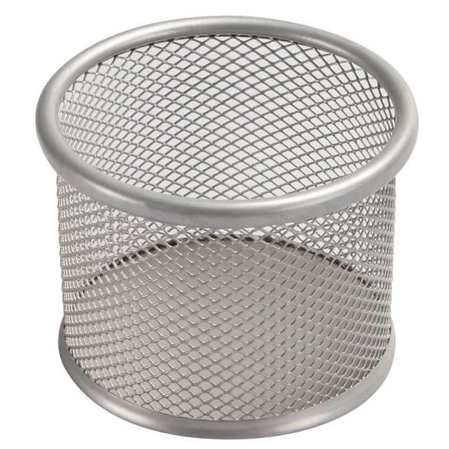 [QC015104] Drôtený stojan na kancelárske spony 90x68mm strieborný