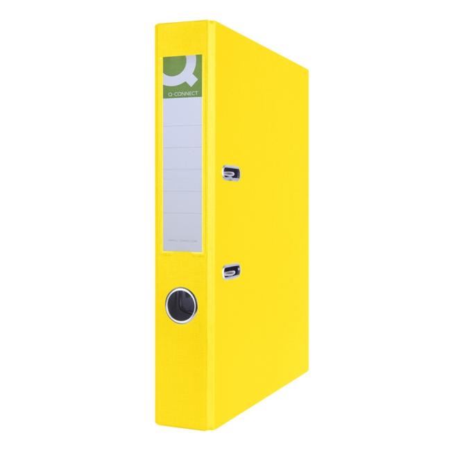 [QC015972] Lever filer Q-CONNECT semi-plastic 5cm yellow