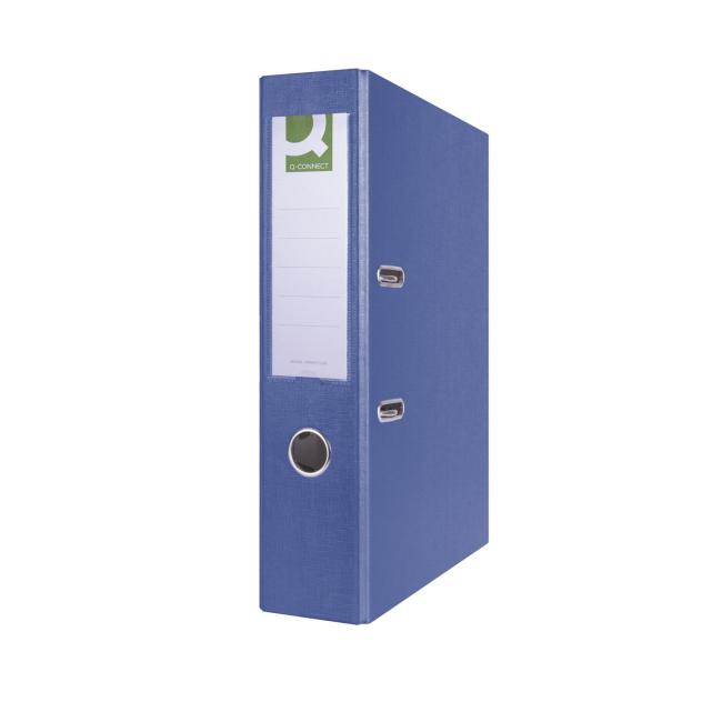 [QC015975] Zakladač pákový Q-CONNECT poloplastový 7,5cm modrý