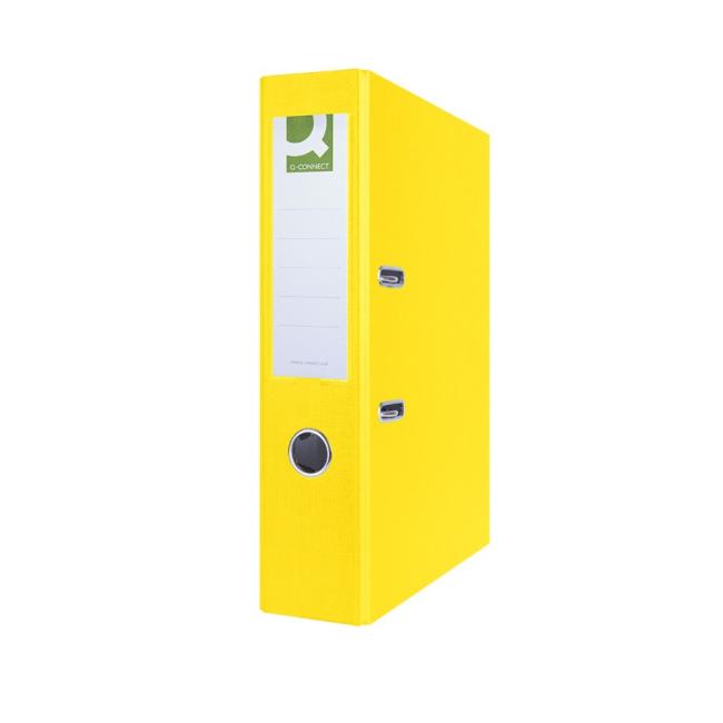 [QC015980] Lever filer Q-CONNECT semi-plastic 7.5 cm yellow