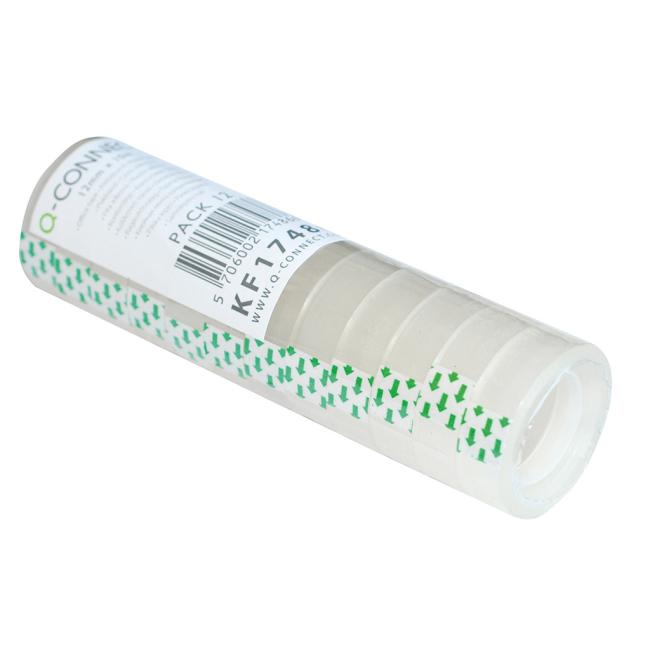 Adhesive tape Q-CONNECT, 12 mm x 10 m, 12 pcs
