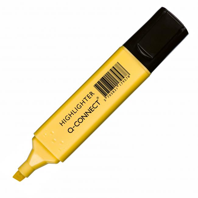 Highlighter Q-CONNECT pastel yellow