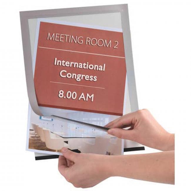 Samolepiaci držiak na dokumenty A4 strieborný 2 ks