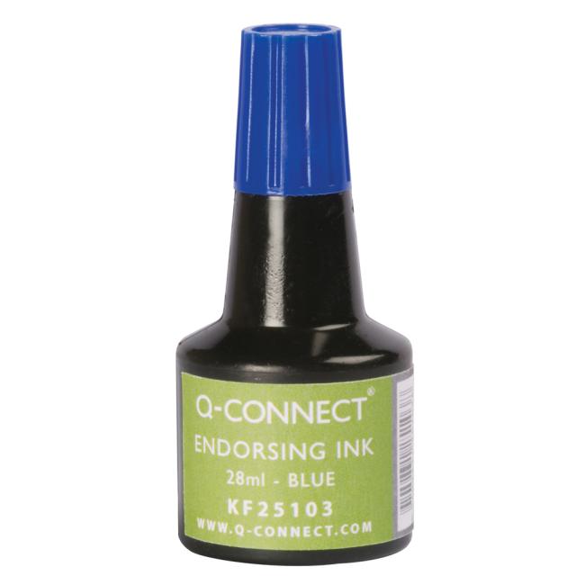 Stamp color Q-CONNECT blue 28ml