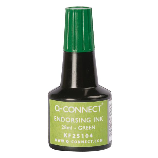 [QC025104] Pečiatková farba Q-CONNECT zelená 28ml