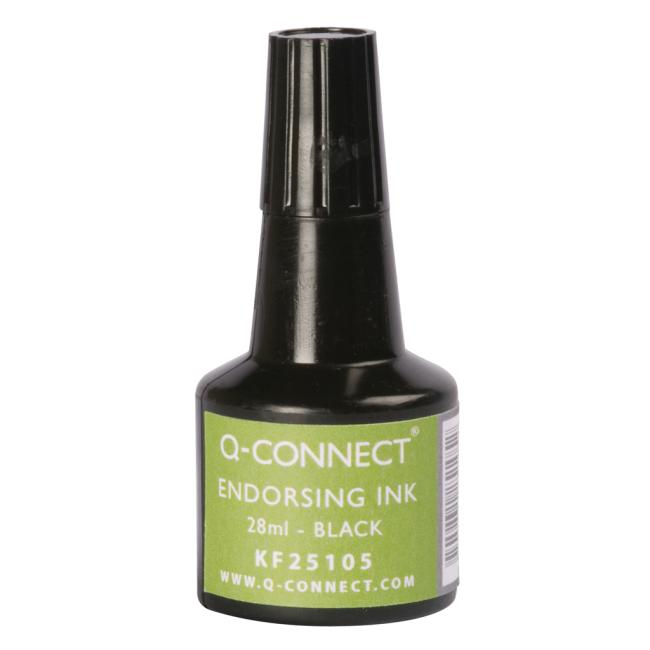 Farba pečiatky Q-CONNECT čierna 28ml