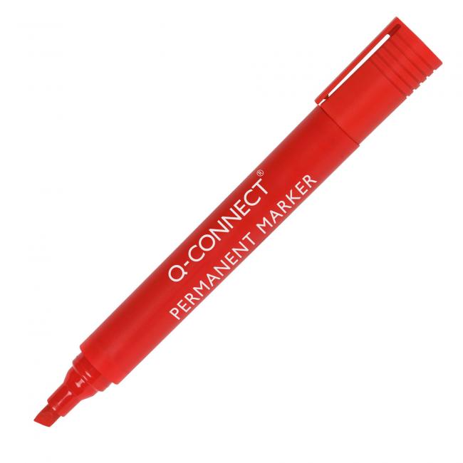 Q-CONNECT permanent marker, cut tip, red